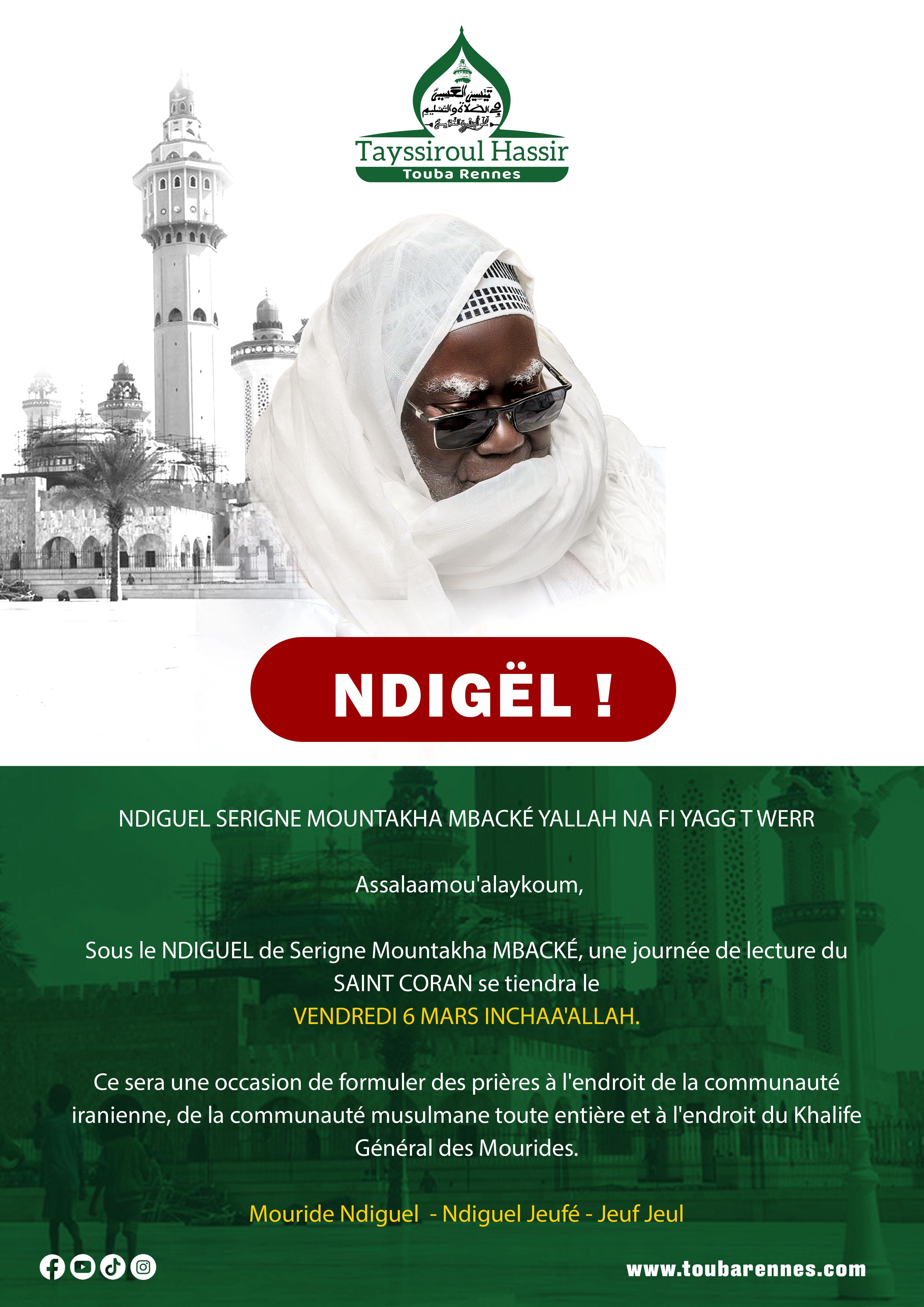 NDIGUEL KHALIFE DES MOURIDES